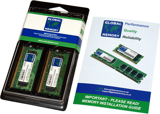 2GB (2 x 1GB) DDR3 1066/1333MHz 204-PIN SODIMM MEMORY RAM KIT FOR PACKARD BELL LAPTOPS/NOTEBOOKS